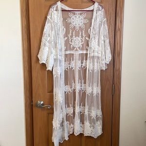 Half sleeve cover up kimono